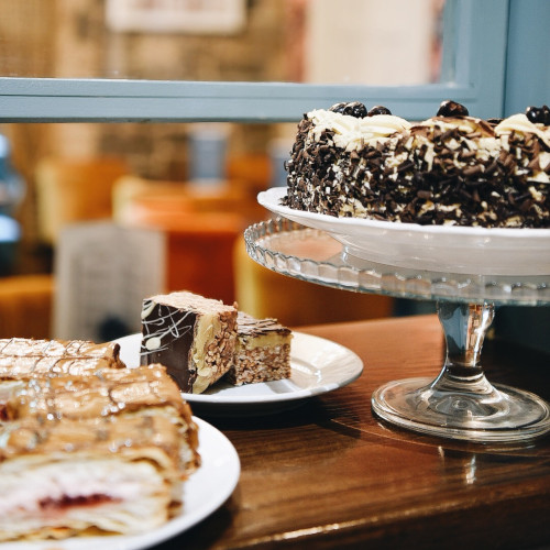 selection of cakes at stables birr b&b coffee shop