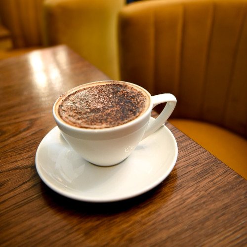 coffee cup on table at stables birr b&b