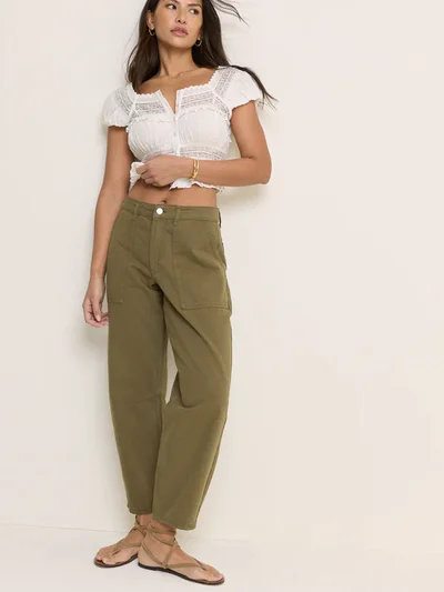 Khaki Utility Pocket Trousers